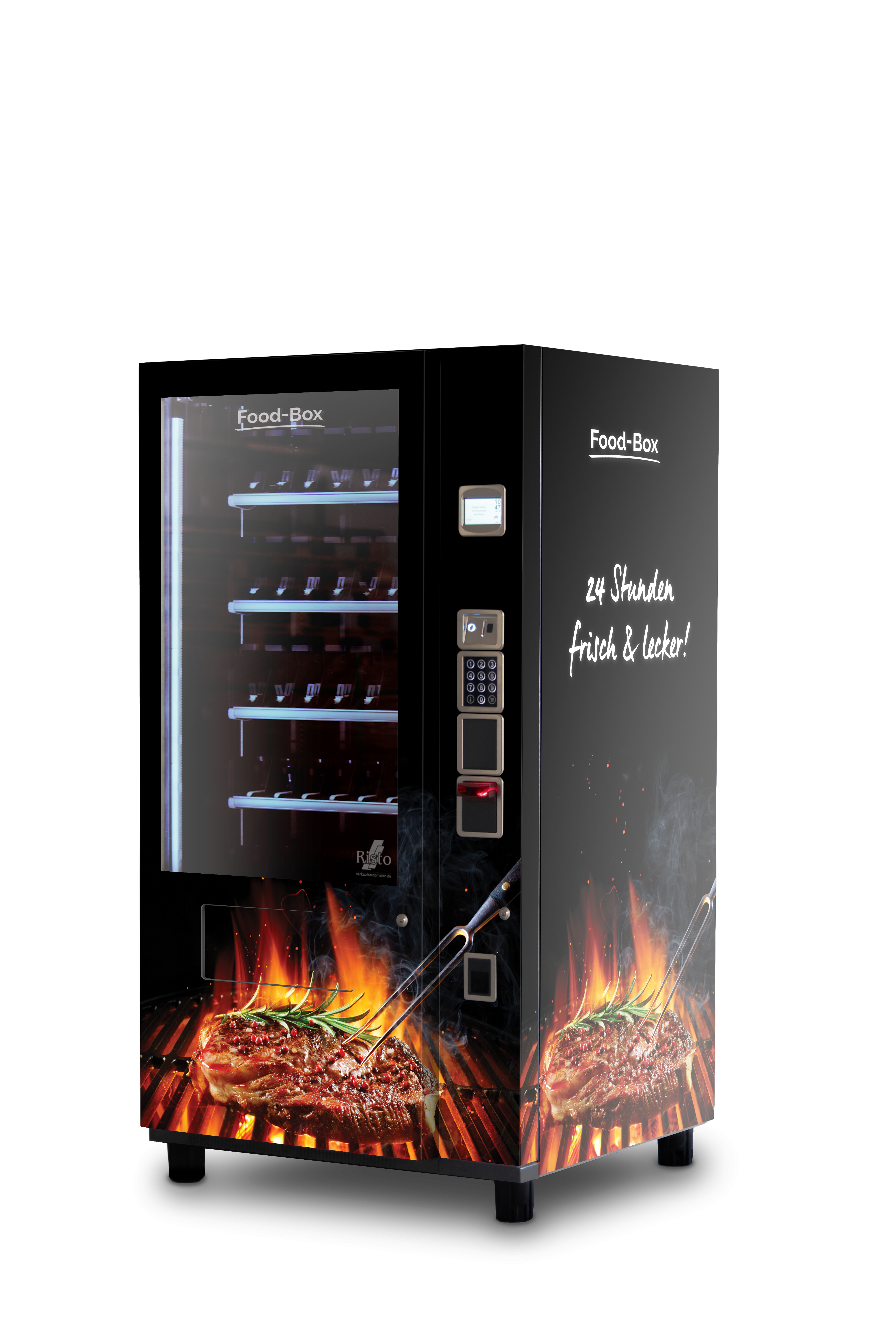 Grillvleesautomat Design Grillvlees-zwart-vuur